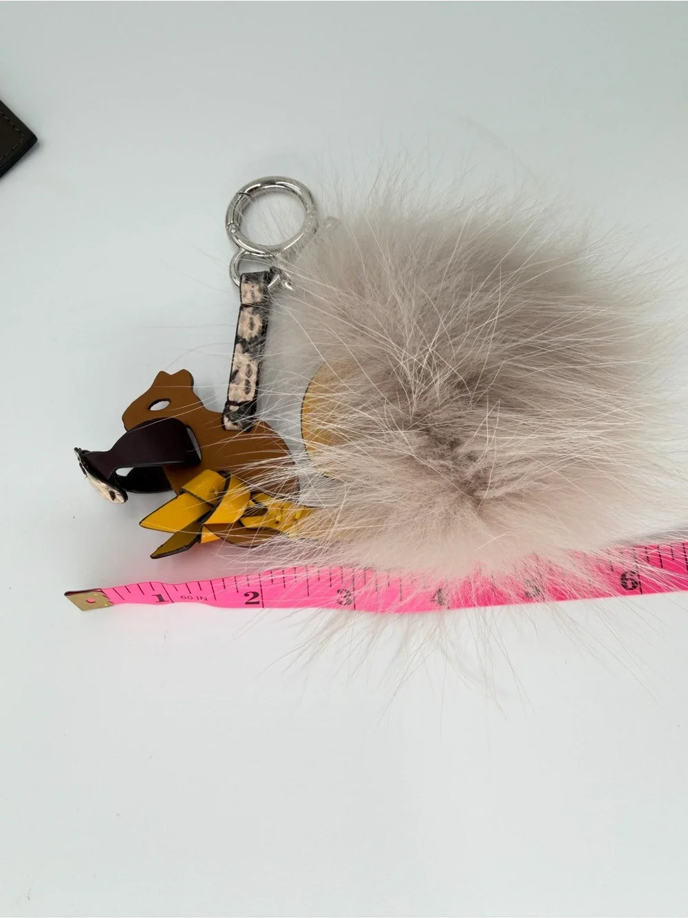 Fendi Limited Edition 100th Anniversary Leather Zip Pouch w/Squirrel Pom Charm🐿️ - Picture 10 of 15